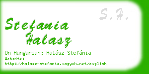 stefania halasz business card