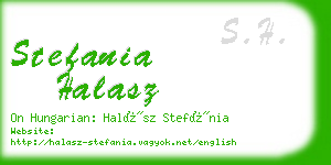 stefania halasz business card